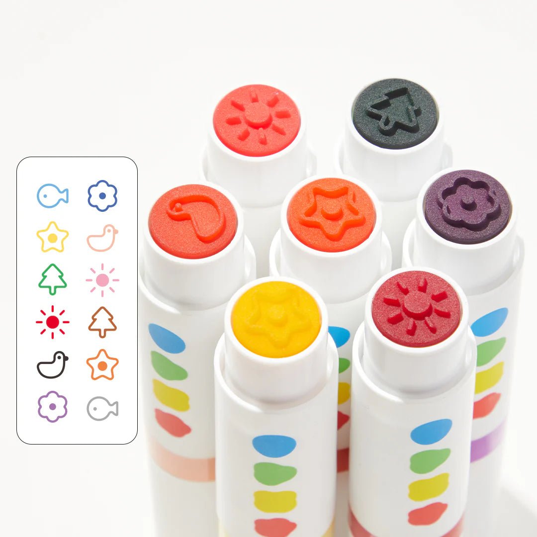 Mideer Dual Tip Washable Markers - 6Pcs - Image 2