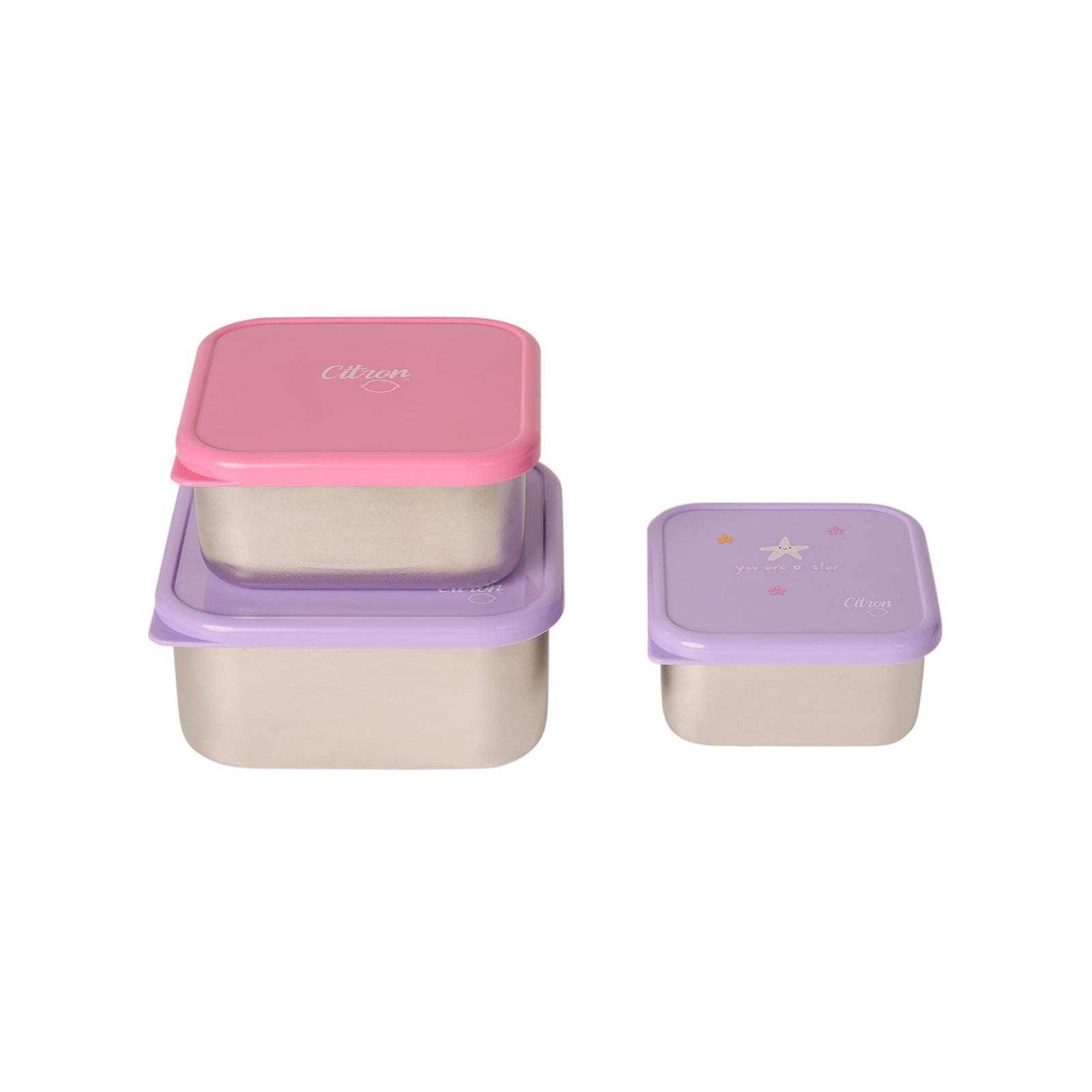 Citron Stainless Steel Stackable Lunchbox (Mermaid) - Image 3
