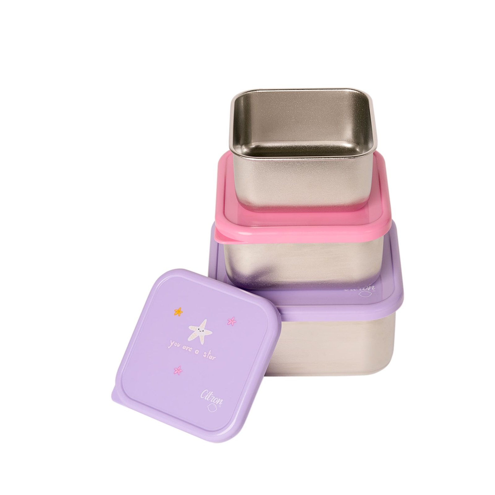Citron Stainless Steel Stackable Lunchbox (Mermaid) - Image 2