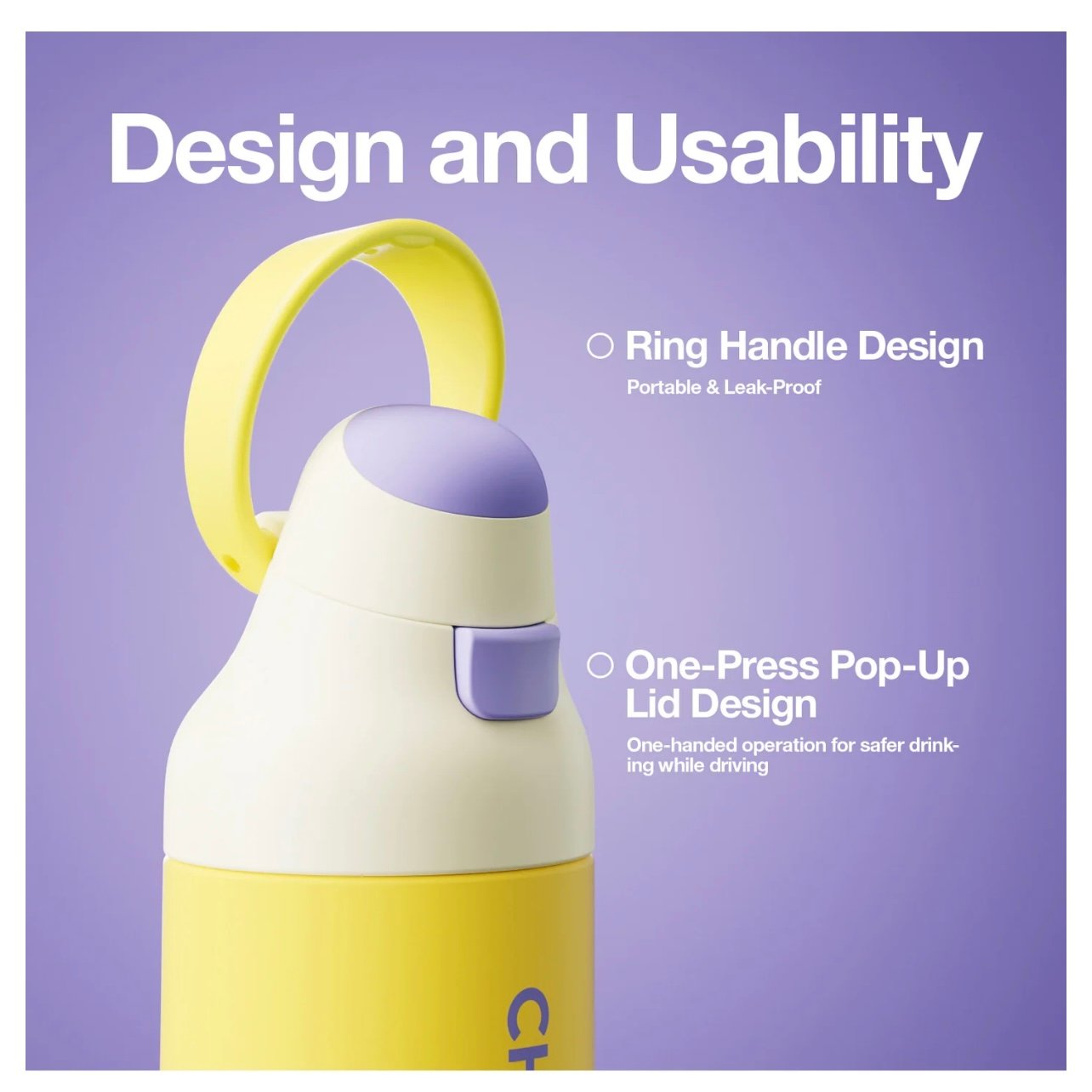 Chako Lab Kada Insulated Water Bottle 700ml (Yellow) - Image 5