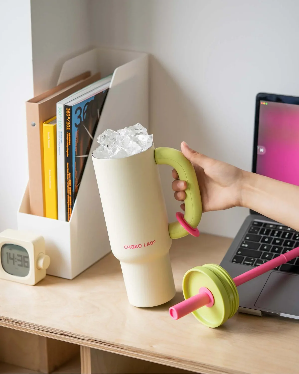 Chako Lab Ceramic Insulated Tumbler (Light Green) - Image 2