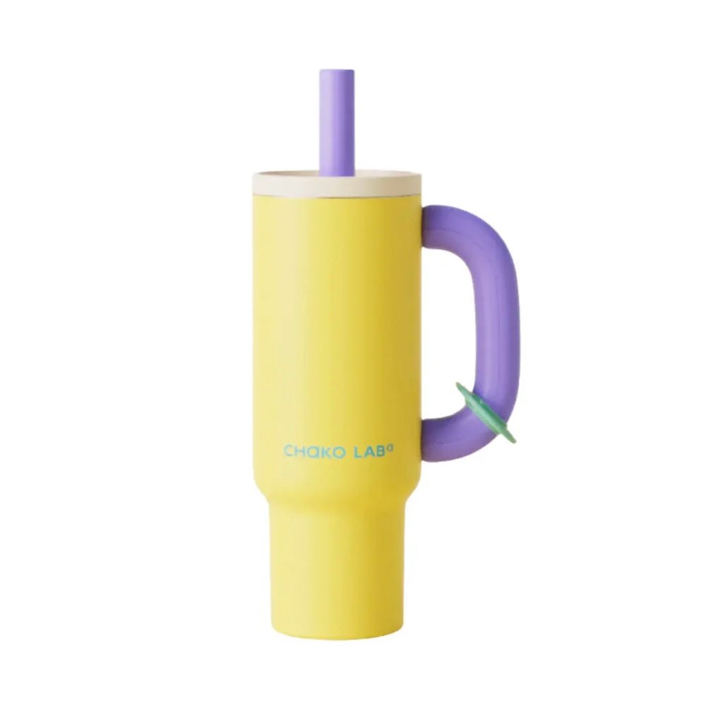 Chako Lab Ceramic Insulated Tumbler (Yellow/Purple)